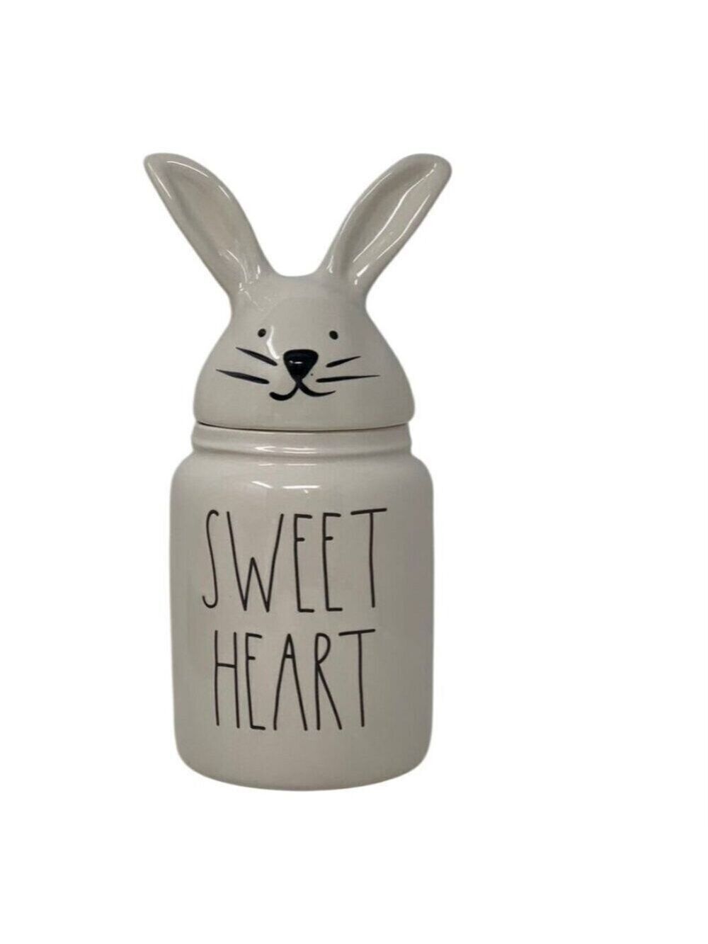 Rae Dunn SWEET HEART Bunny Canister Easter Bunny Spring Easter Baby Small Jar